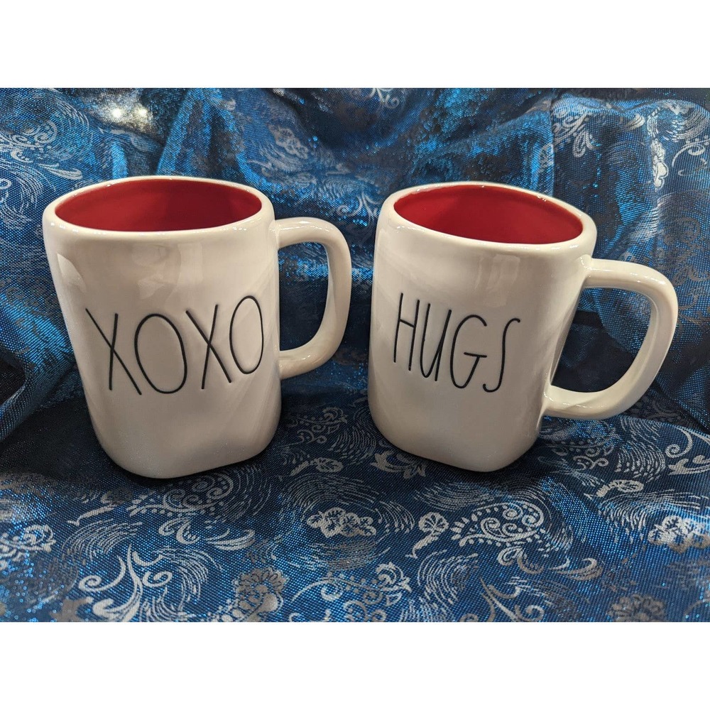 Rae Dunn XOXO Hugs & Kisses Mug Set